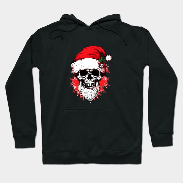 Christmas Celebration with a Skull Twist Hoodie by ragil_studio